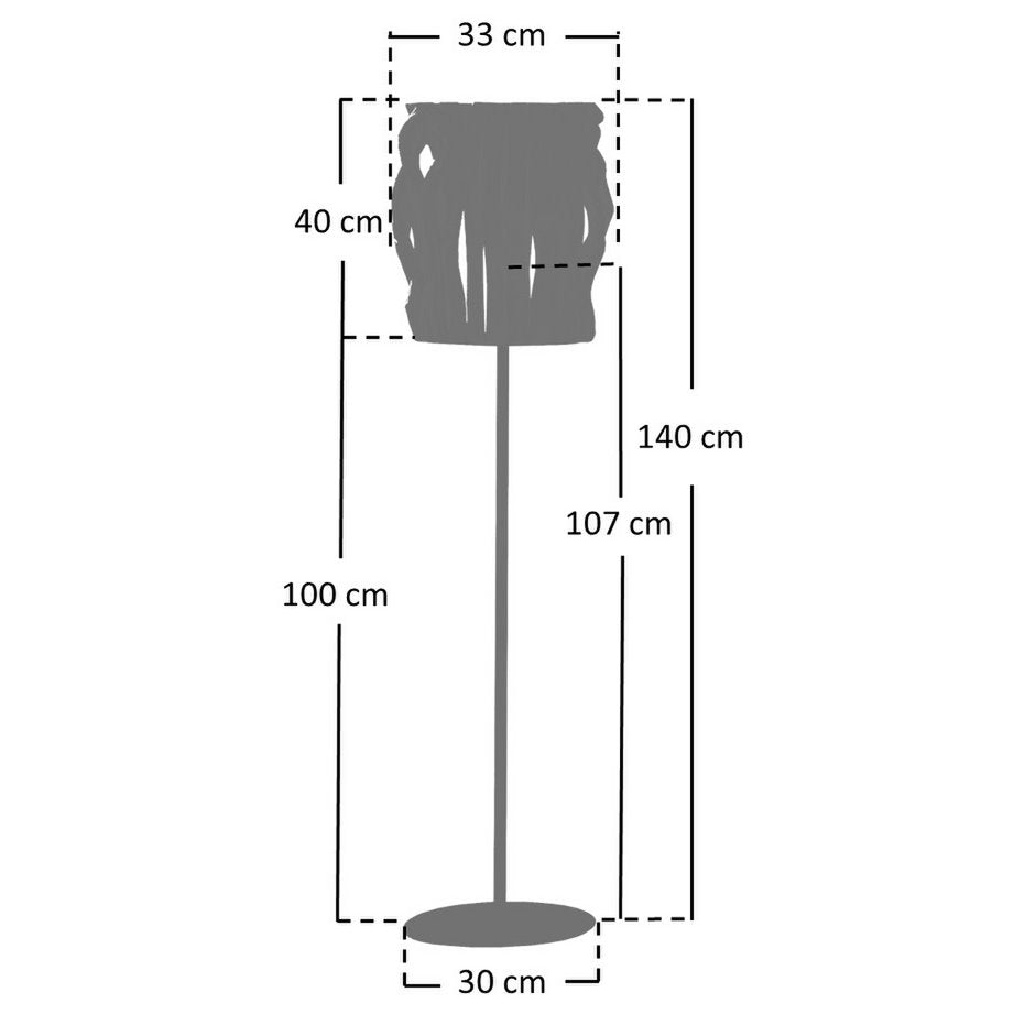 Floor lamp driftwood natural/black 140 cm