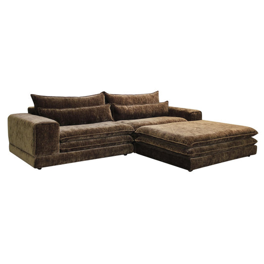 Londen 3-Sitzer + Ottomane Umber