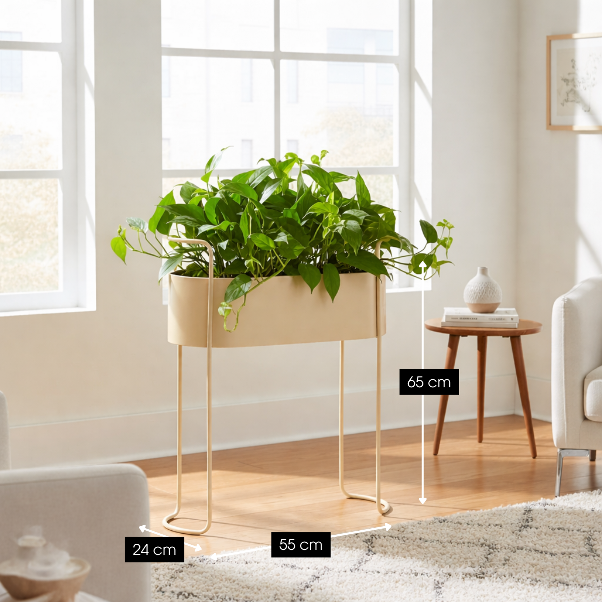 Blumentopf innen Moritz Beige