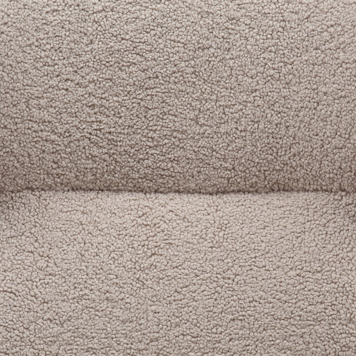 Armchair and stool set teddy fur taupe