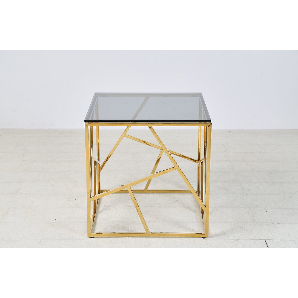 Beistelltisch Gold/Grau 55x55 cm