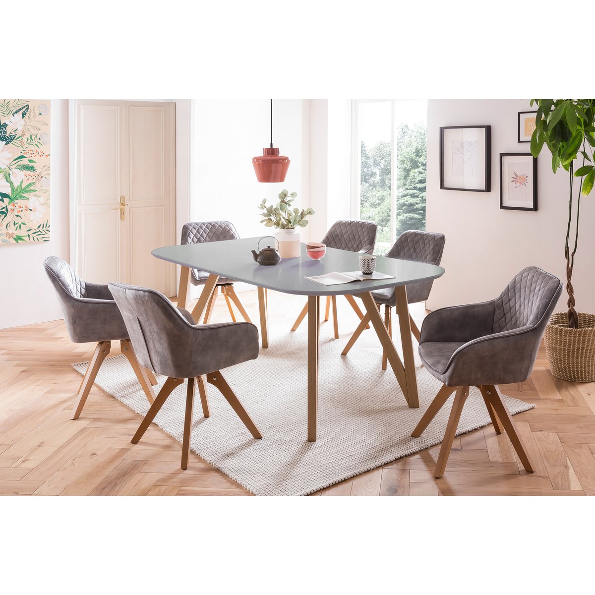Dining group 5 pieces 180x90 cm
