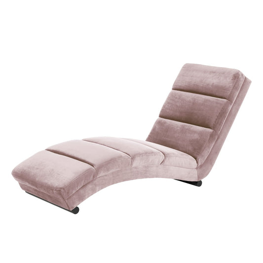 Chaise longue rose velvet