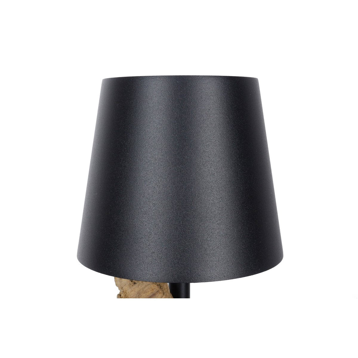 Tischleuchte 29 cm Natur/Schwarz mit LED-Akku