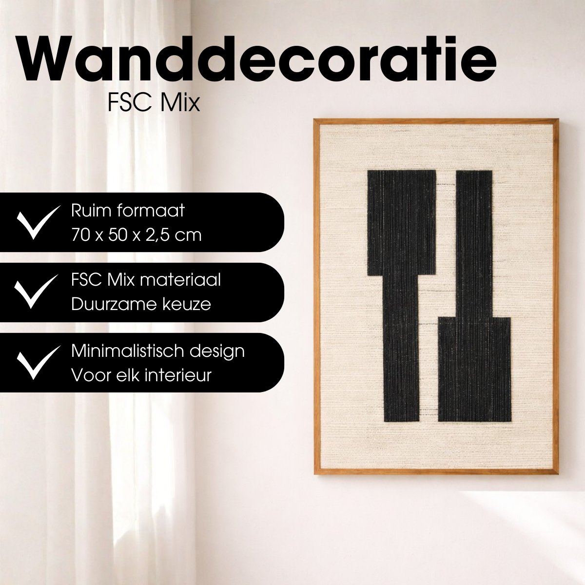 Wanddekoration Schwarz