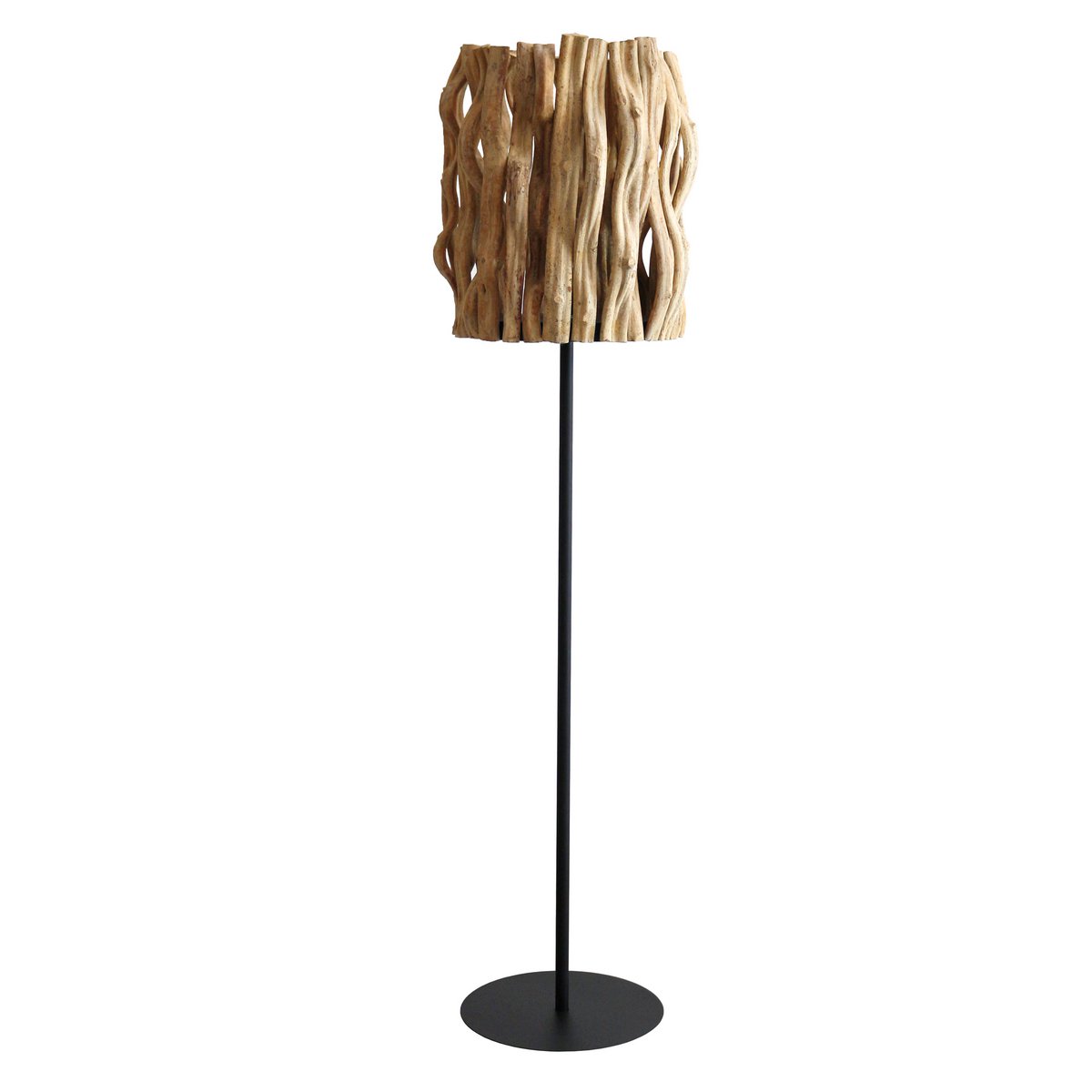Floor lamp driftwood natural/black 140 cm