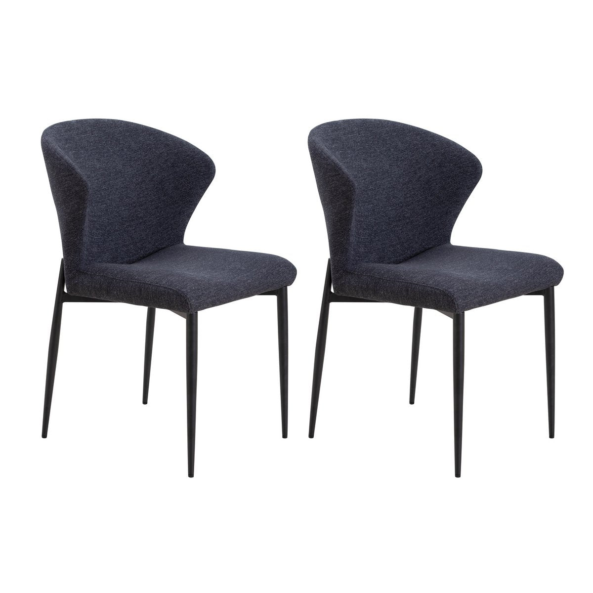 Dining room chair set of 2 anthracite