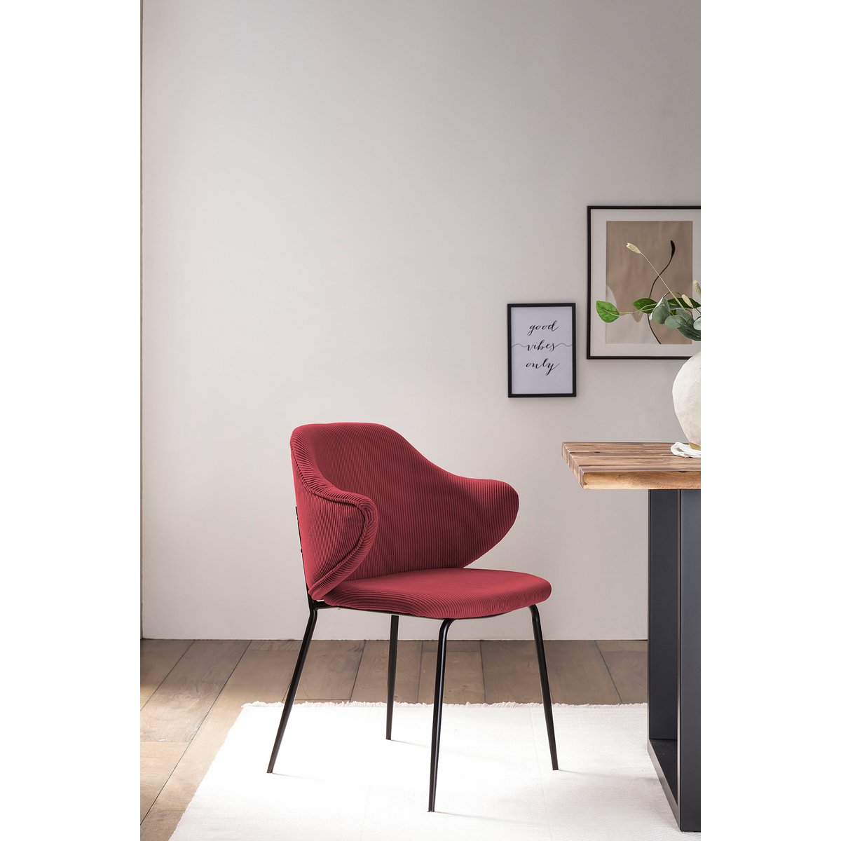 Set of 2 armchairs, berry
