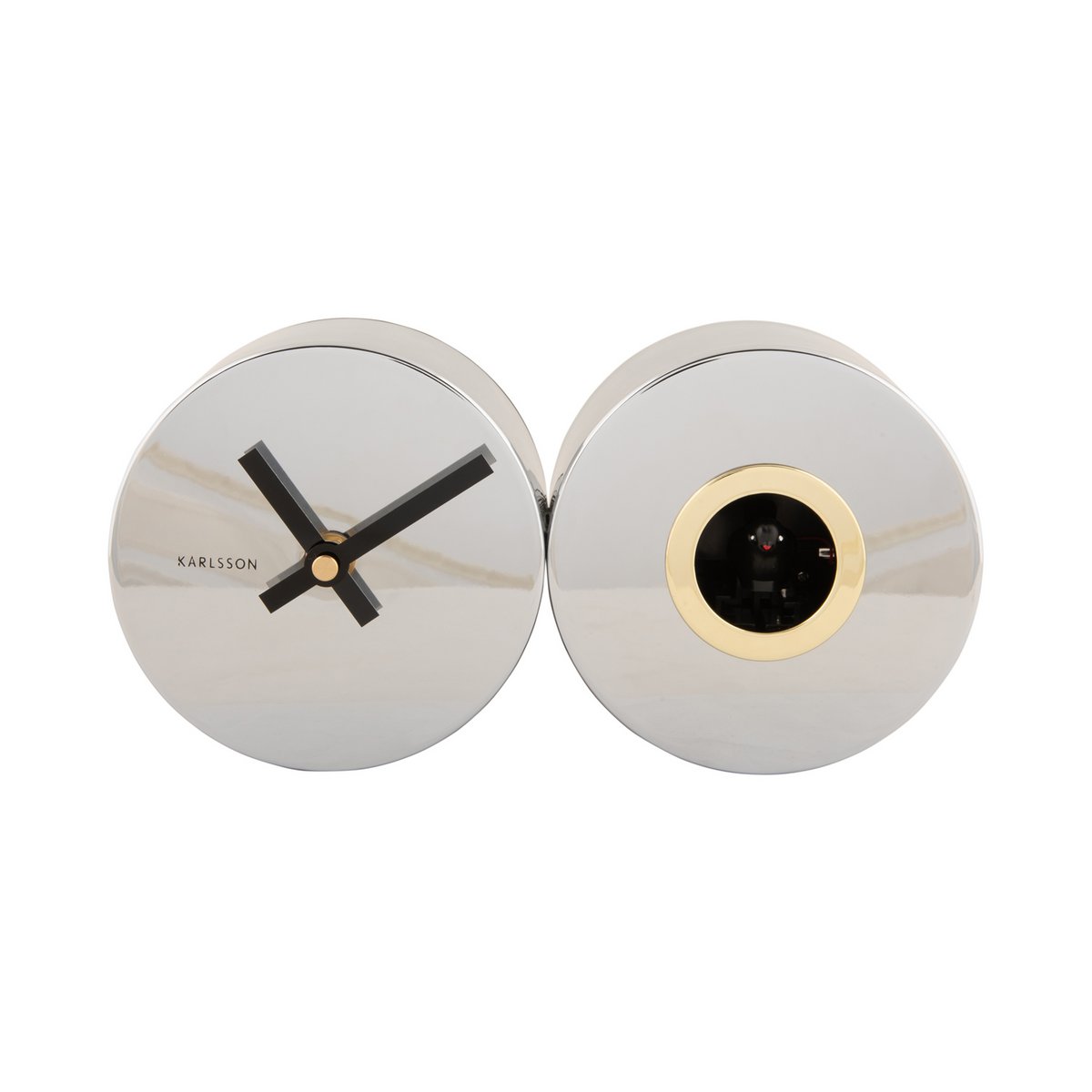 Wanduhr Duo Kuckuck vergoldet