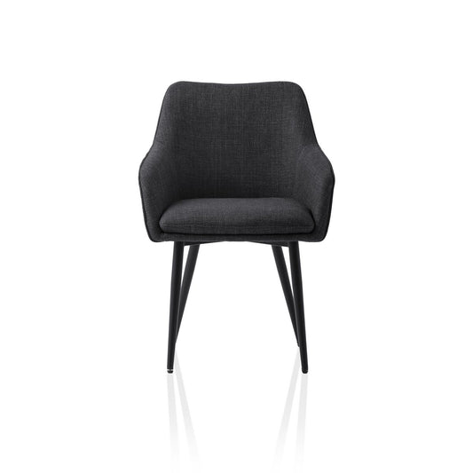 Dining room chair structured fabric anthracite