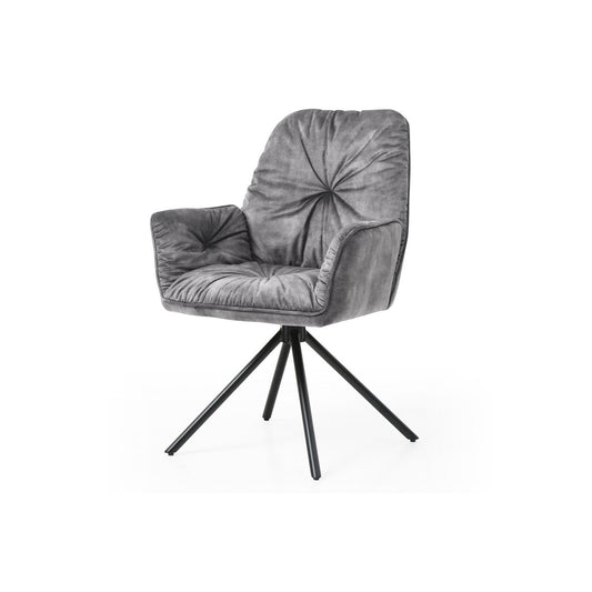 Armchair with 360° swivel function, gray