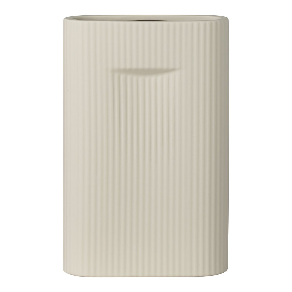 Vase - Vase aus Keramik, grau, 16,5x6,5x26 cm