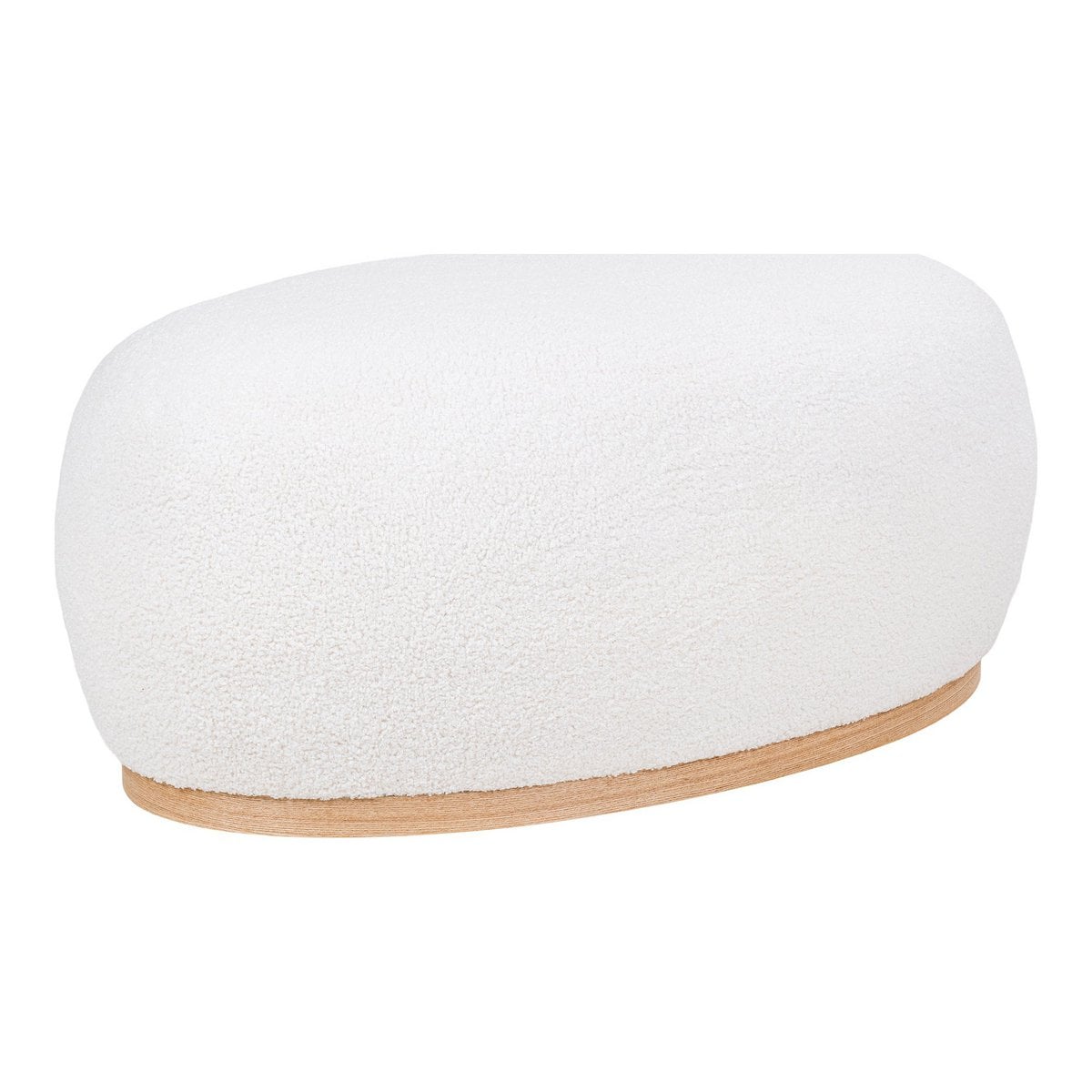Manhattan Pouf – Weiß, MDF/Kiefernholz/Schaum/Polyester, 88,5 x 54,5 x 36 cm