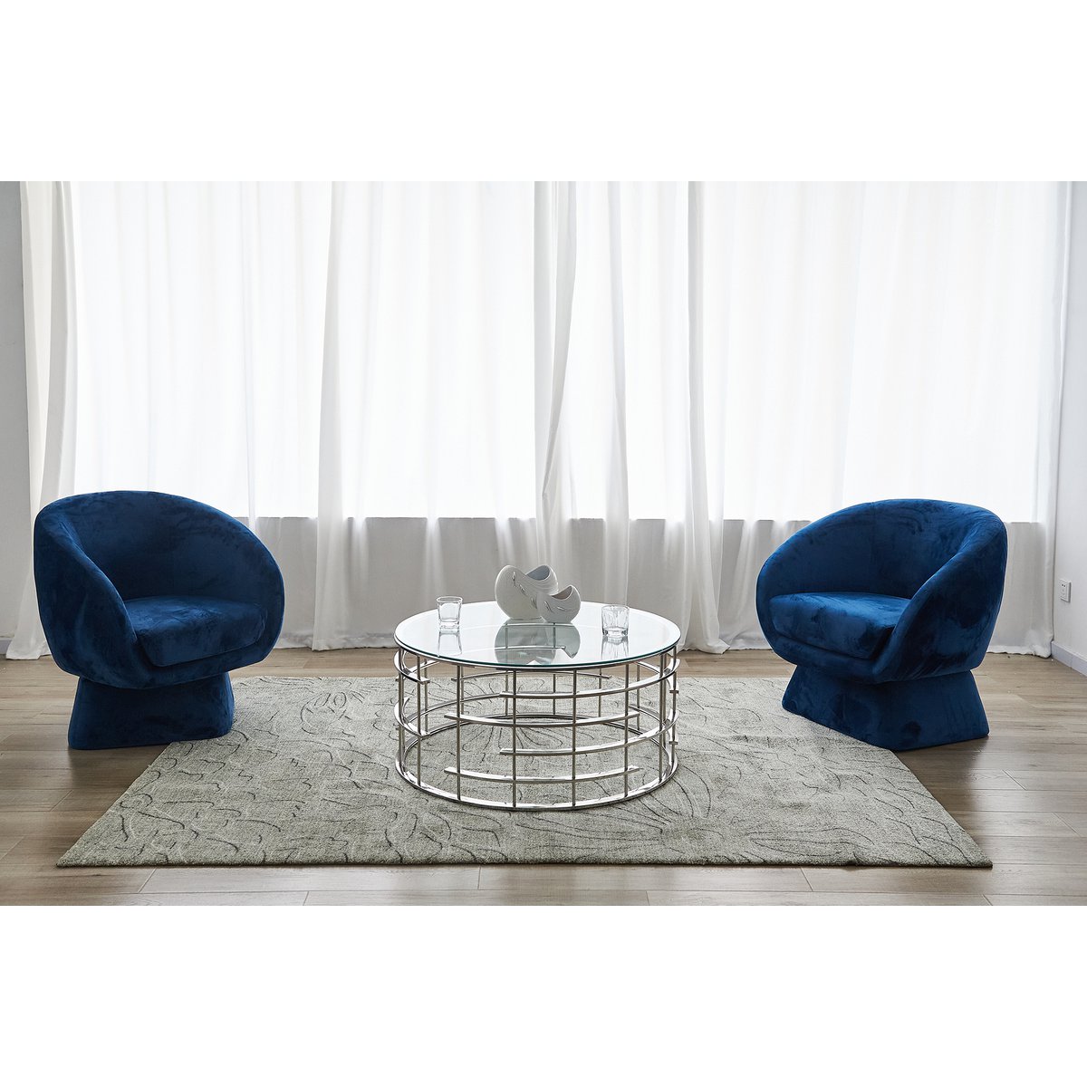 Couchtisch Silber Ø 90 cm