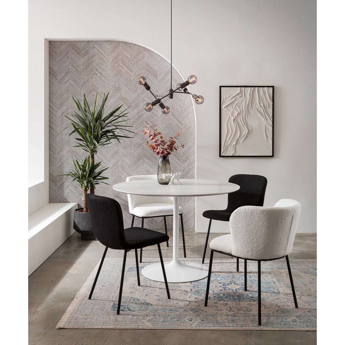 Chair set of 2 white