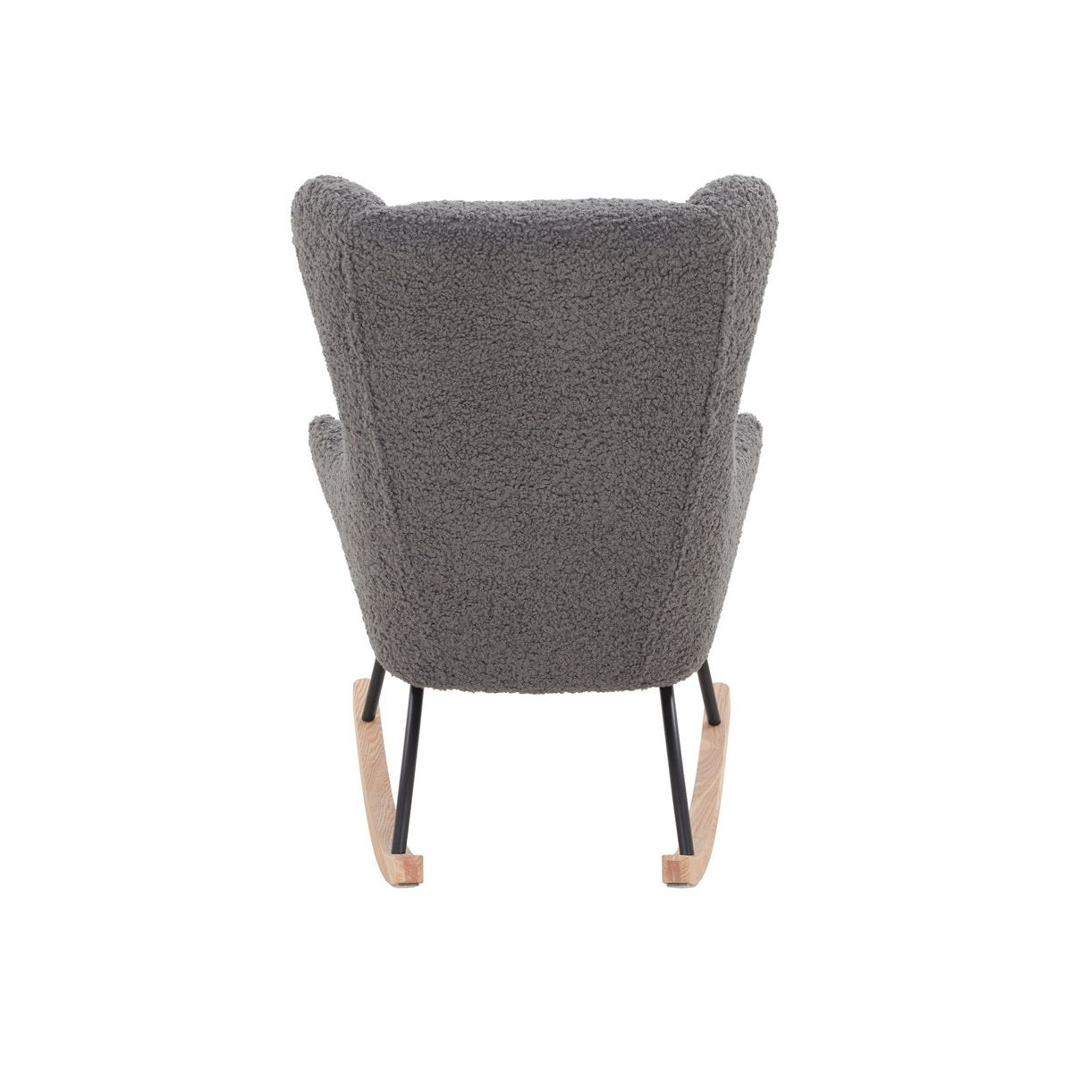Rocking chair teddy fur grey
