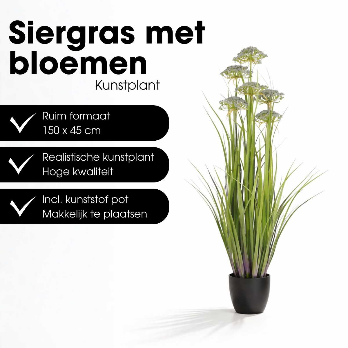 Künstliche Pflanze Ziergras Lila