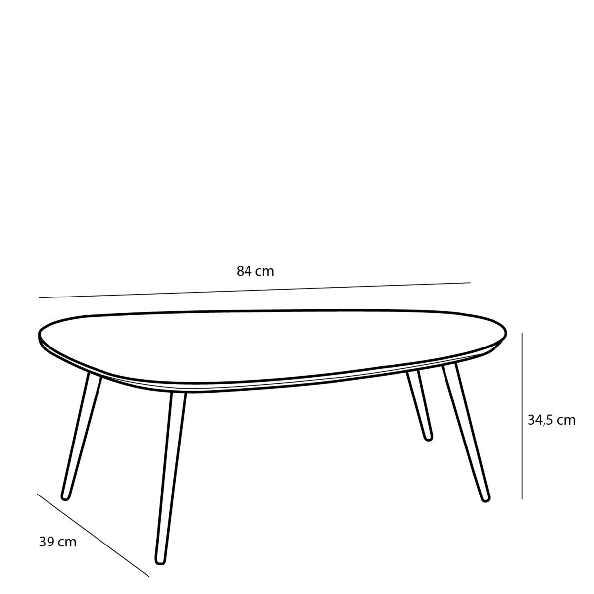 Beistelltischset Jailey Schwarz