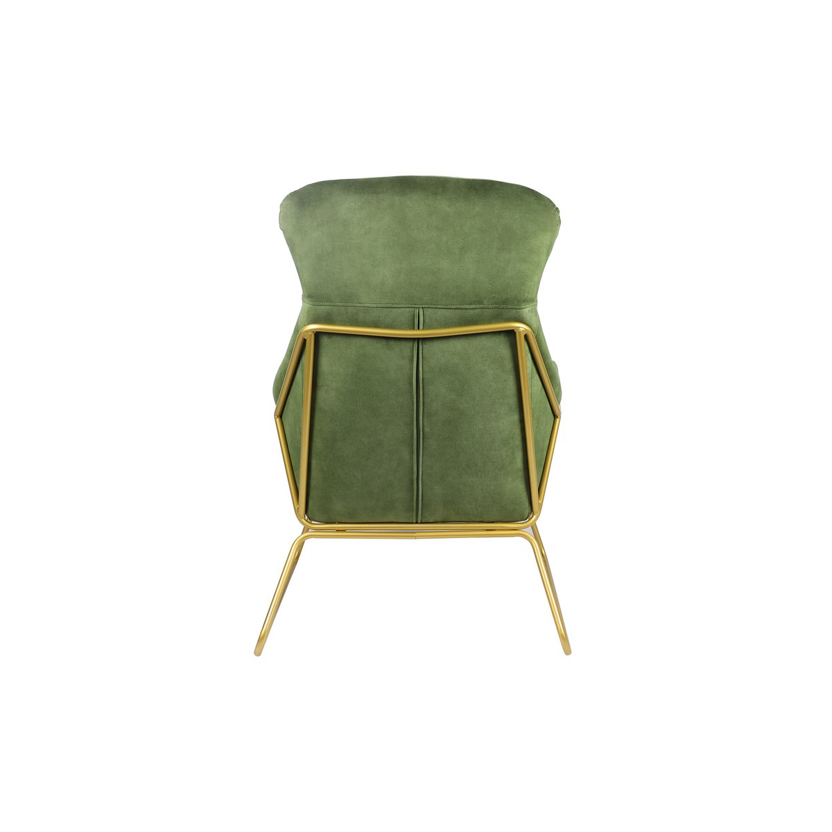 Velvet velor relax armchair green