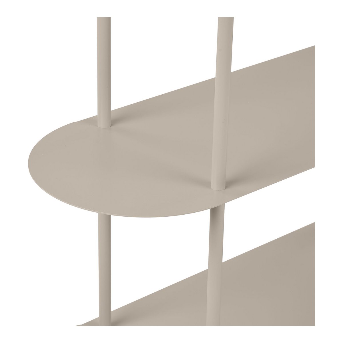 Rieti Regal, 5 Regale, Metall, Sand, 31x90x150 cm