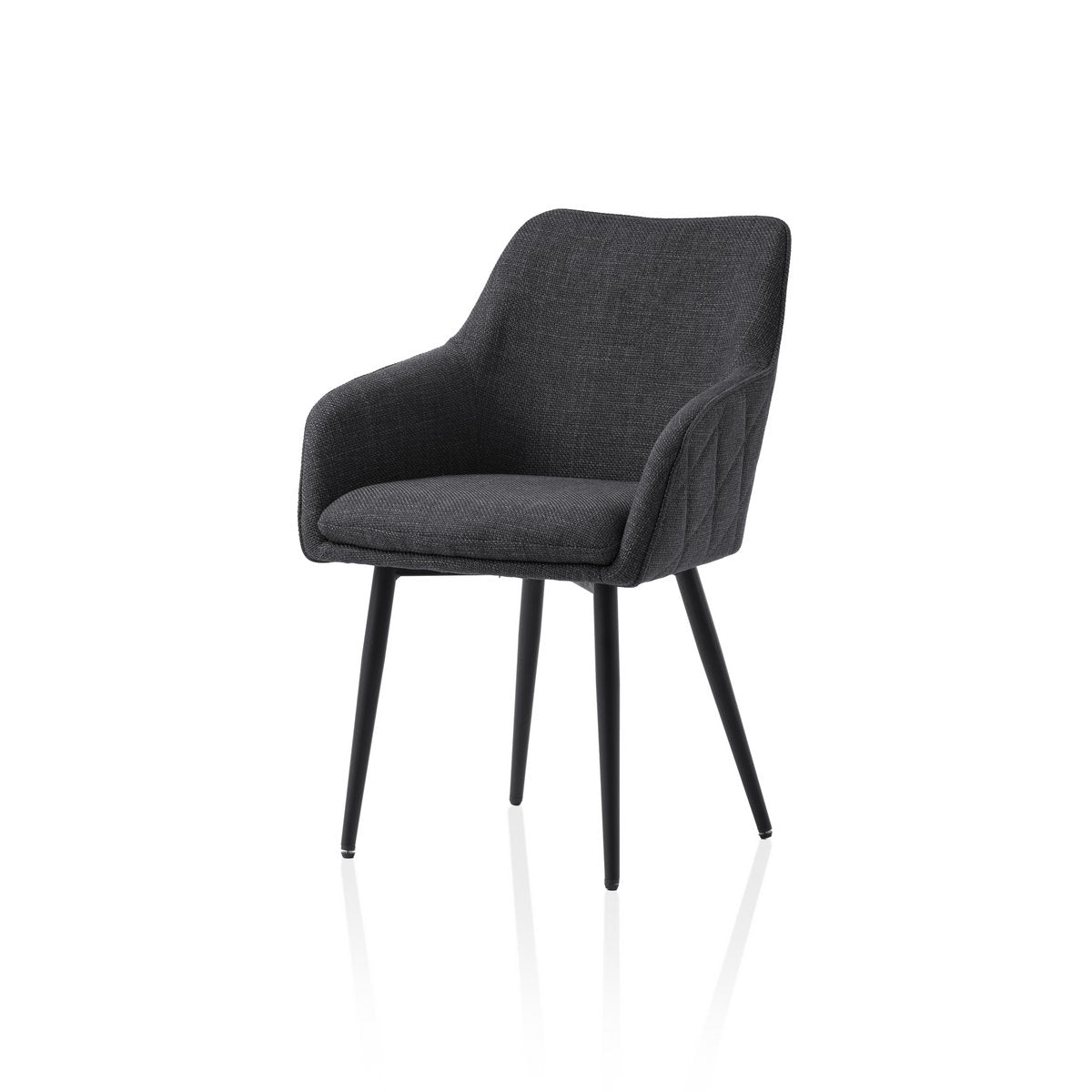 Dining room chair structured fabric anthracite