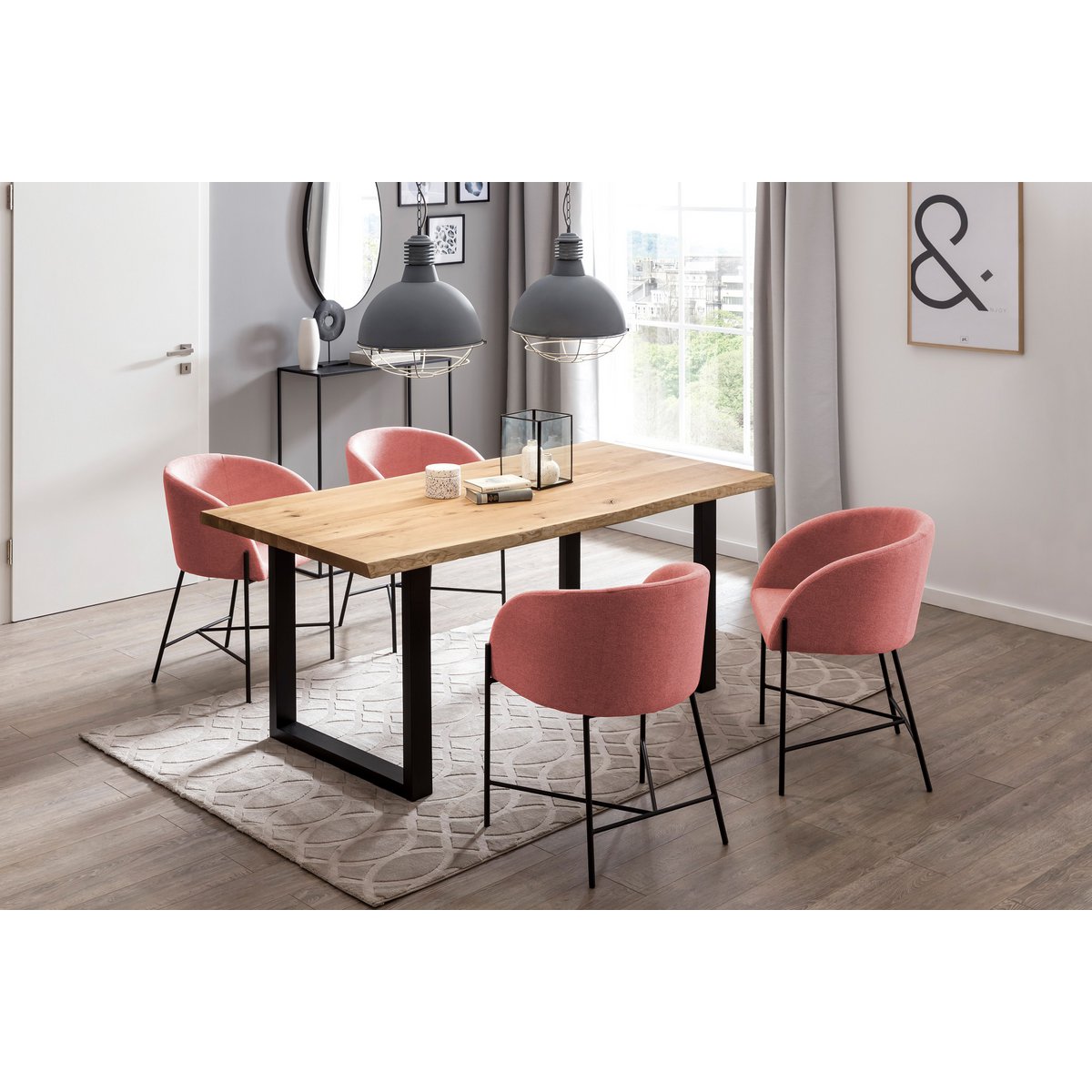 Dining table 180x90 cm made of oak