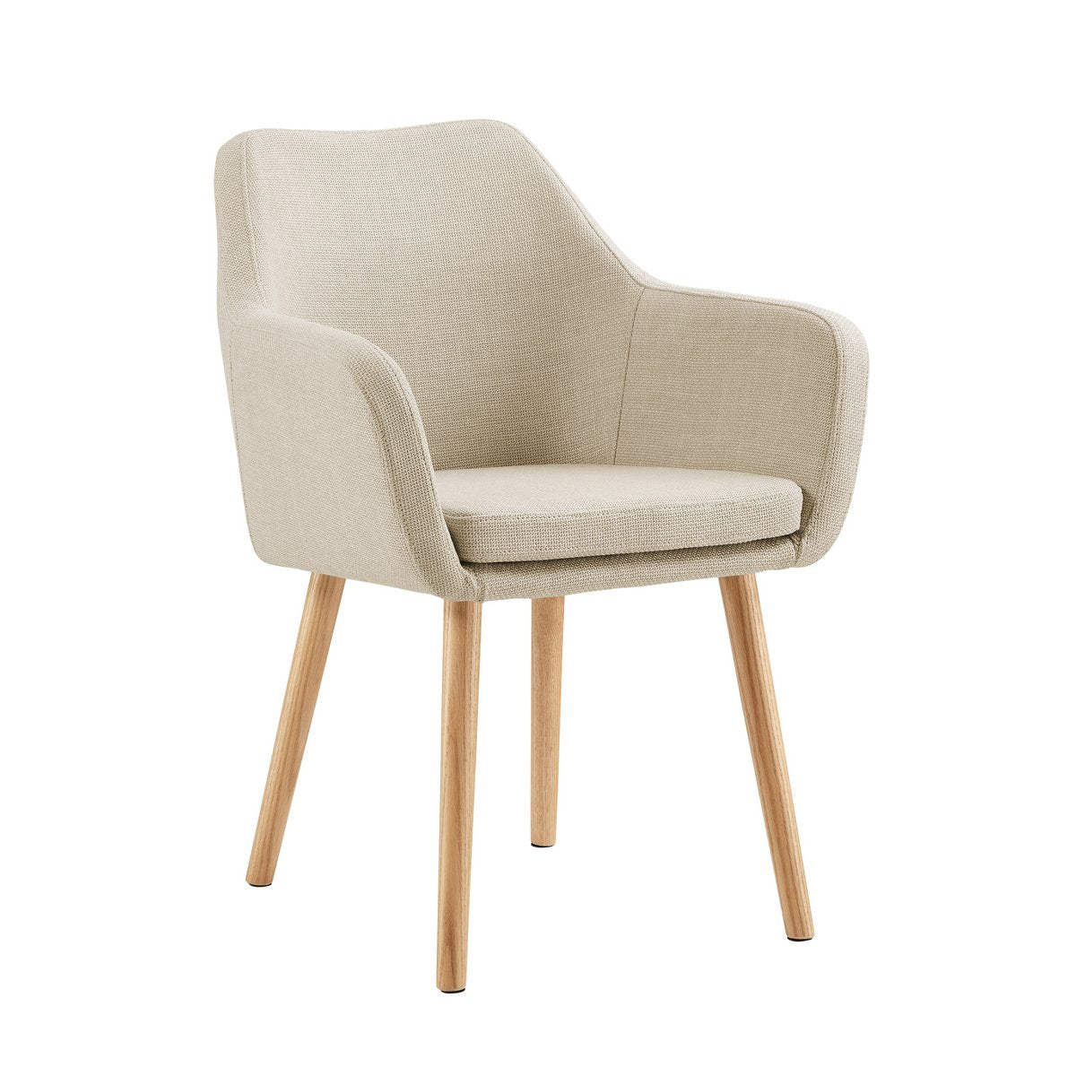 Armlehnstuhl Strukturstoff Beige