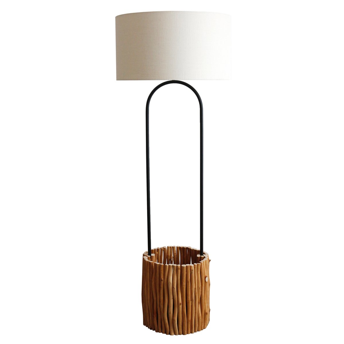 Floor lamp driftwood natural/white 155 cm
