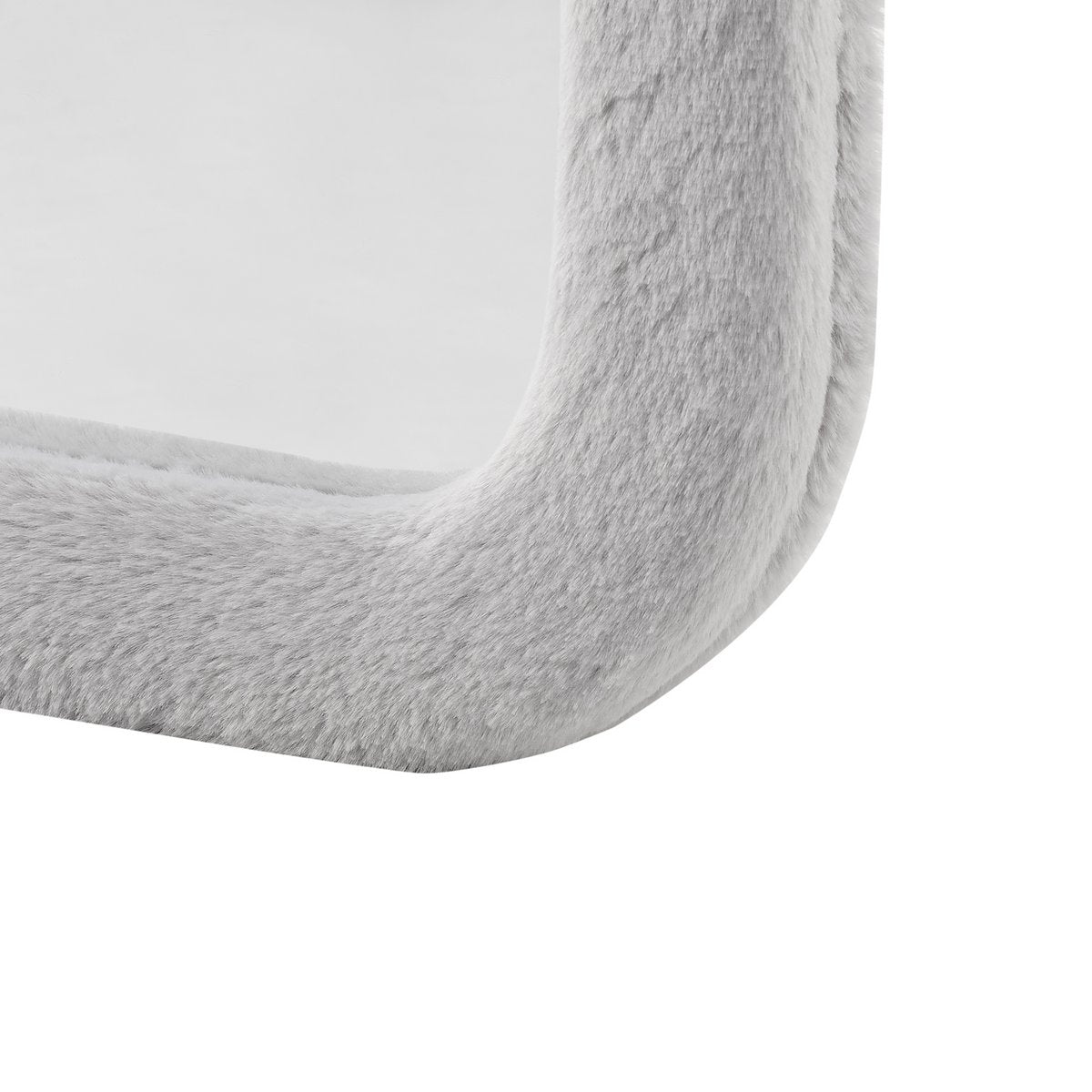 Mirror faux fur light gray 60x160 cm