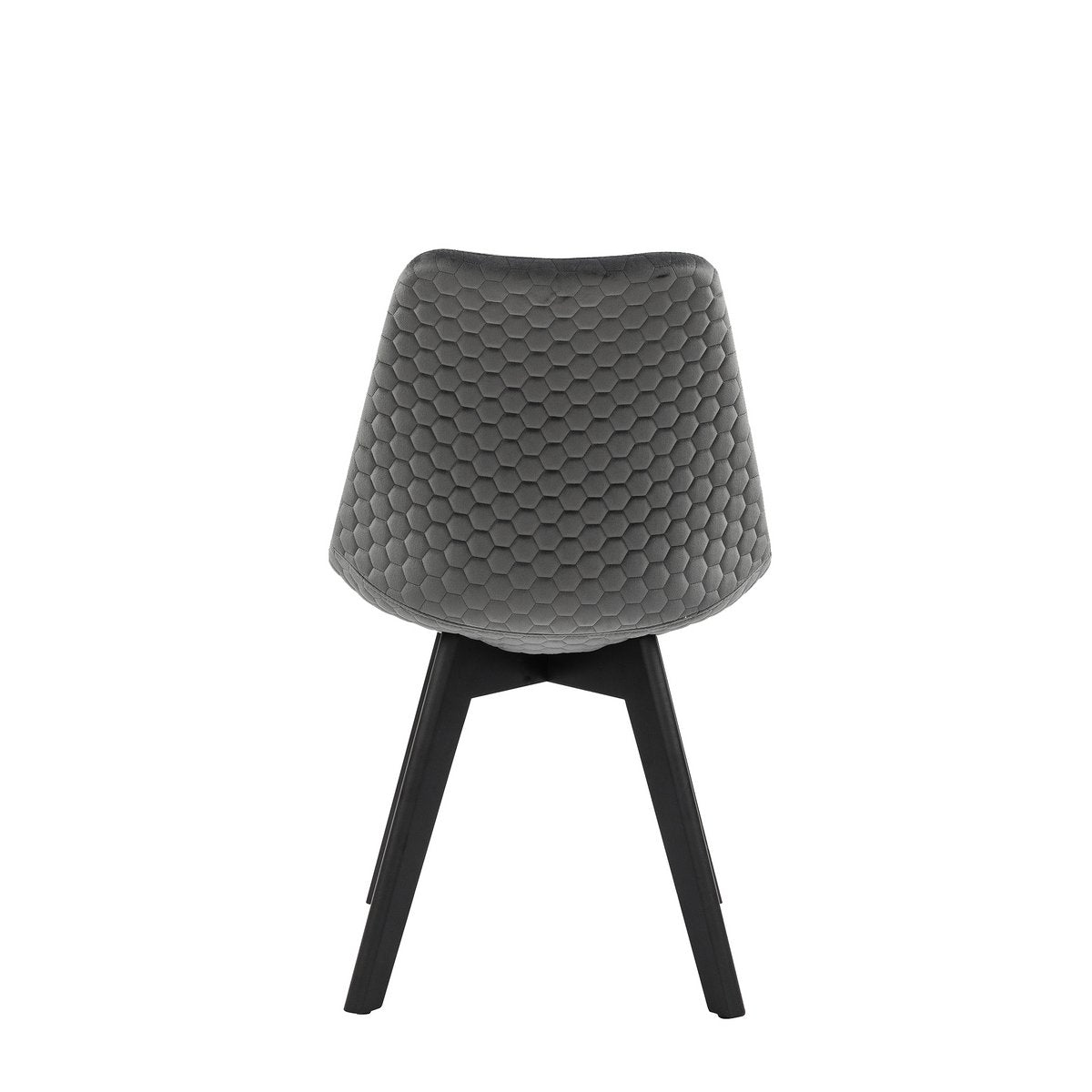 Dining room chair set of 2 gray velvet