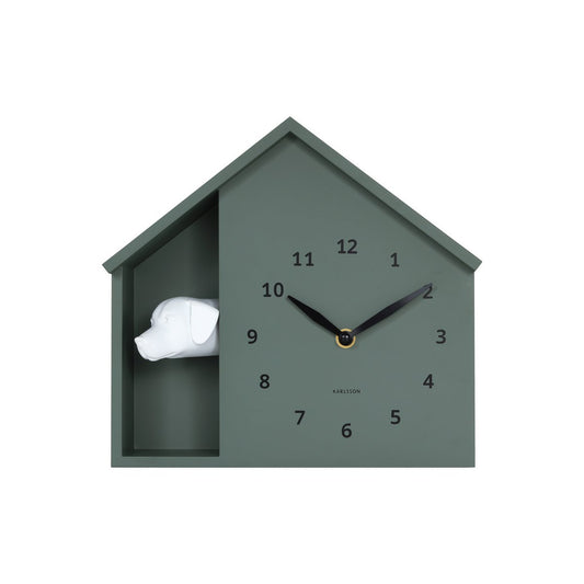 Wanduhr Spähender Hund