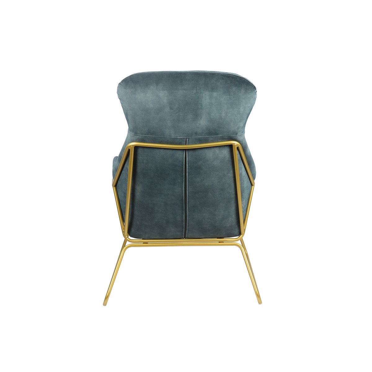 Relax armchair made of velvet velor blue