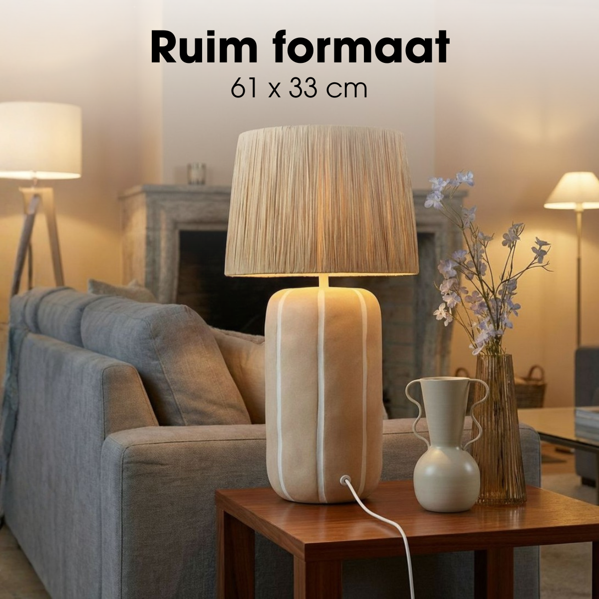 Denton Beige Tischlampe