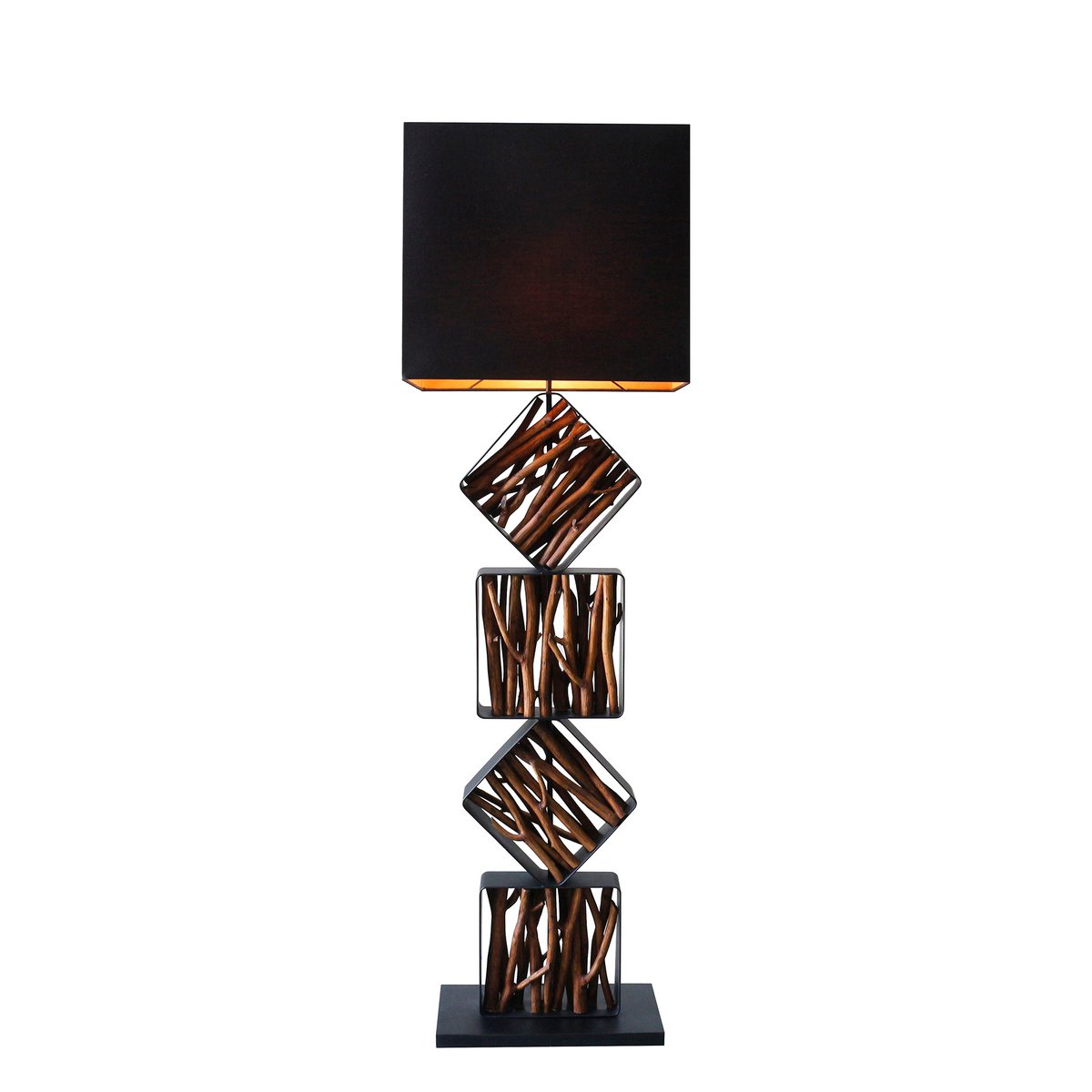 Floor lamp driftwood natural/black 155 cm