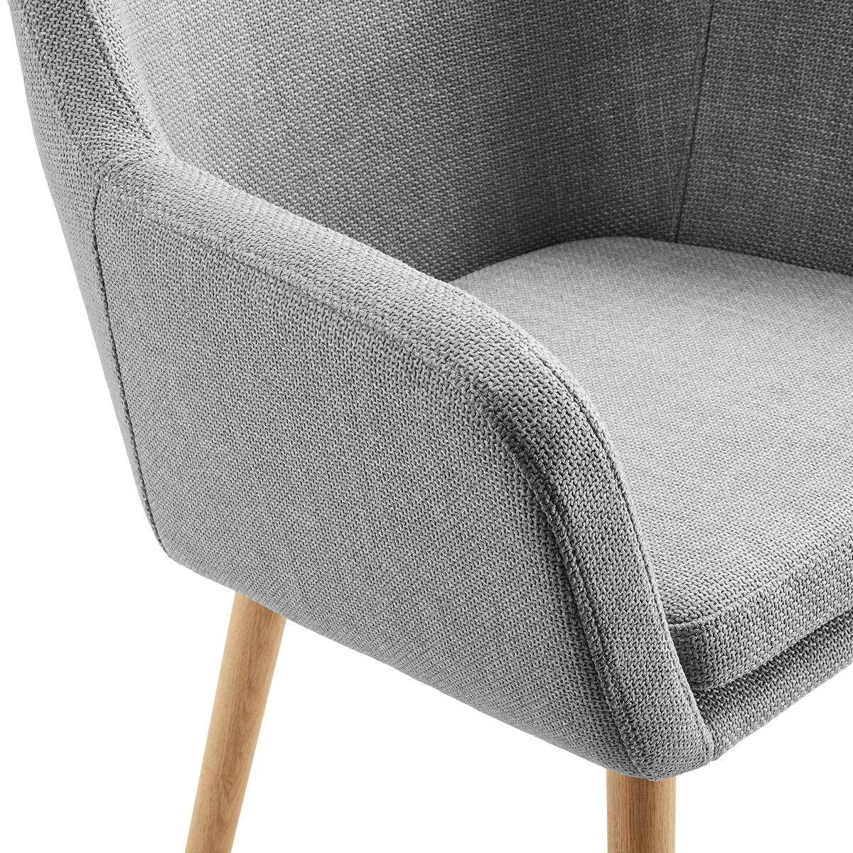 Armchair structural fabric light gray