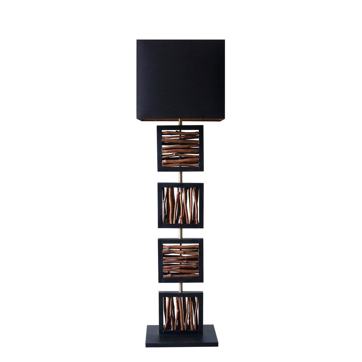 Floor lamp driftwood natural/black 163 cm
