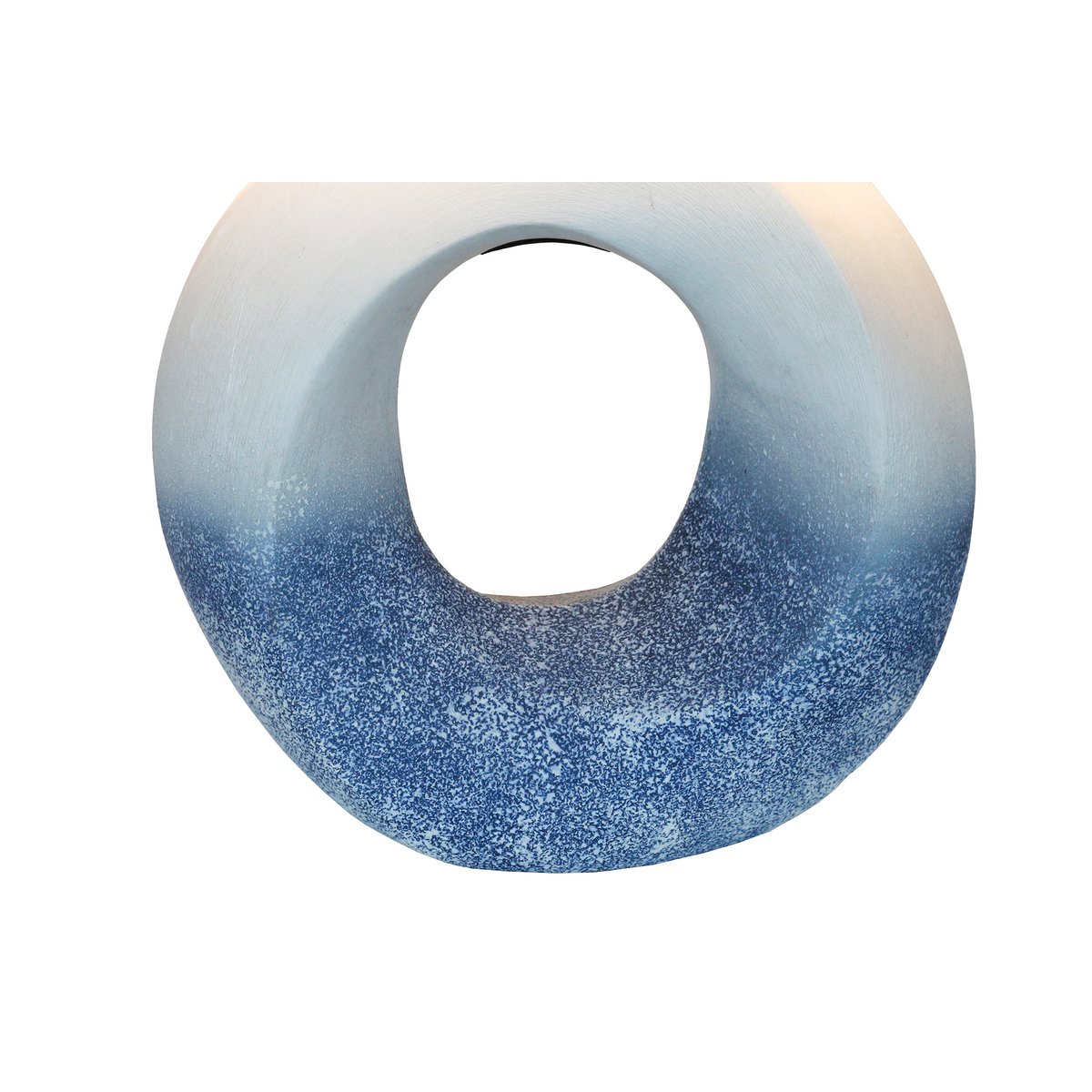 Table lamp ceramic/linen blue/white