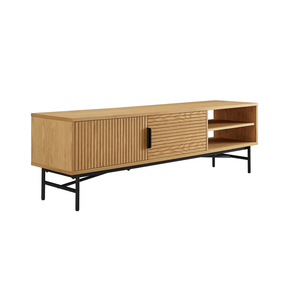 Lowboard 160 cm Eiche Echtholzfurnier
