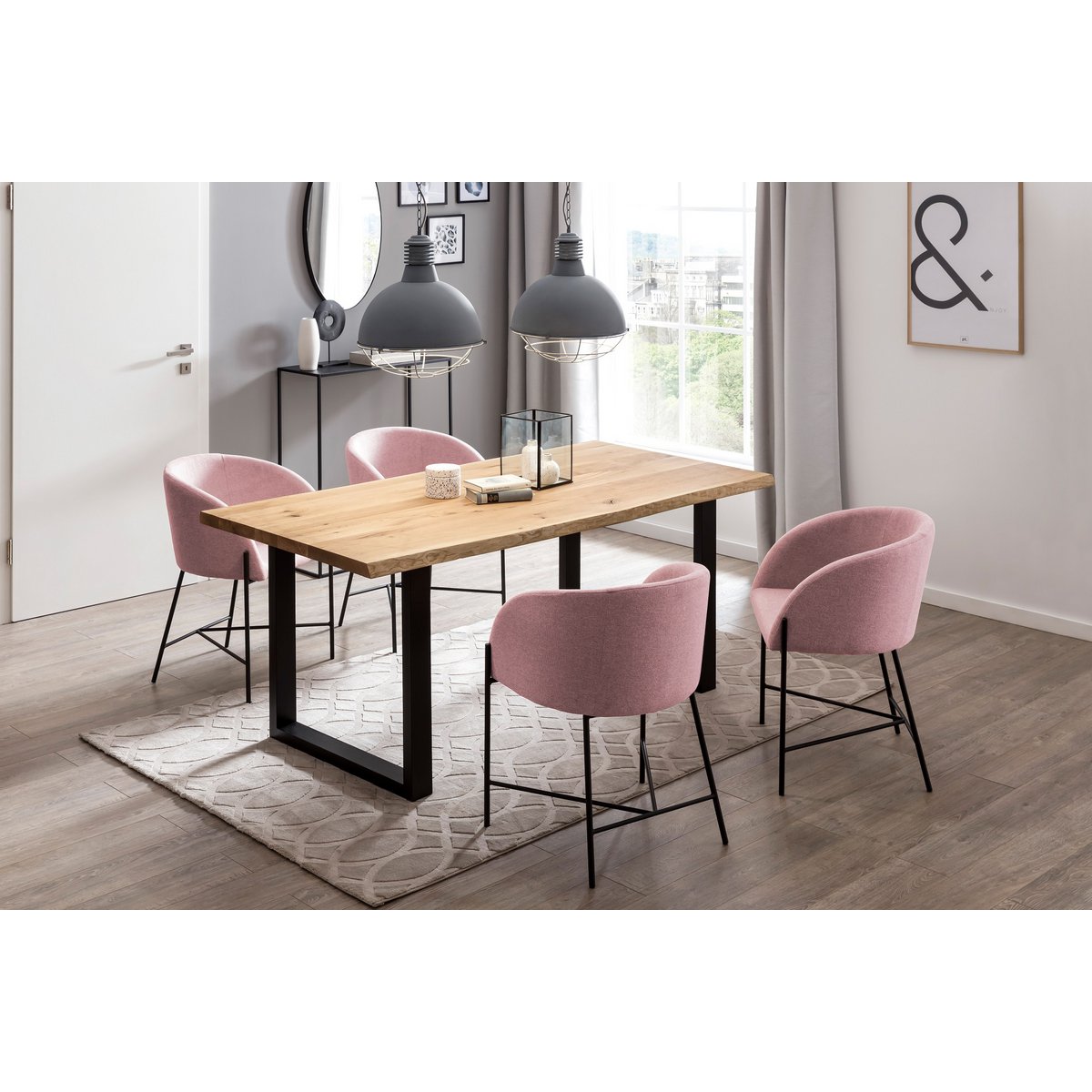 Dining table 180x90 cm made of oak