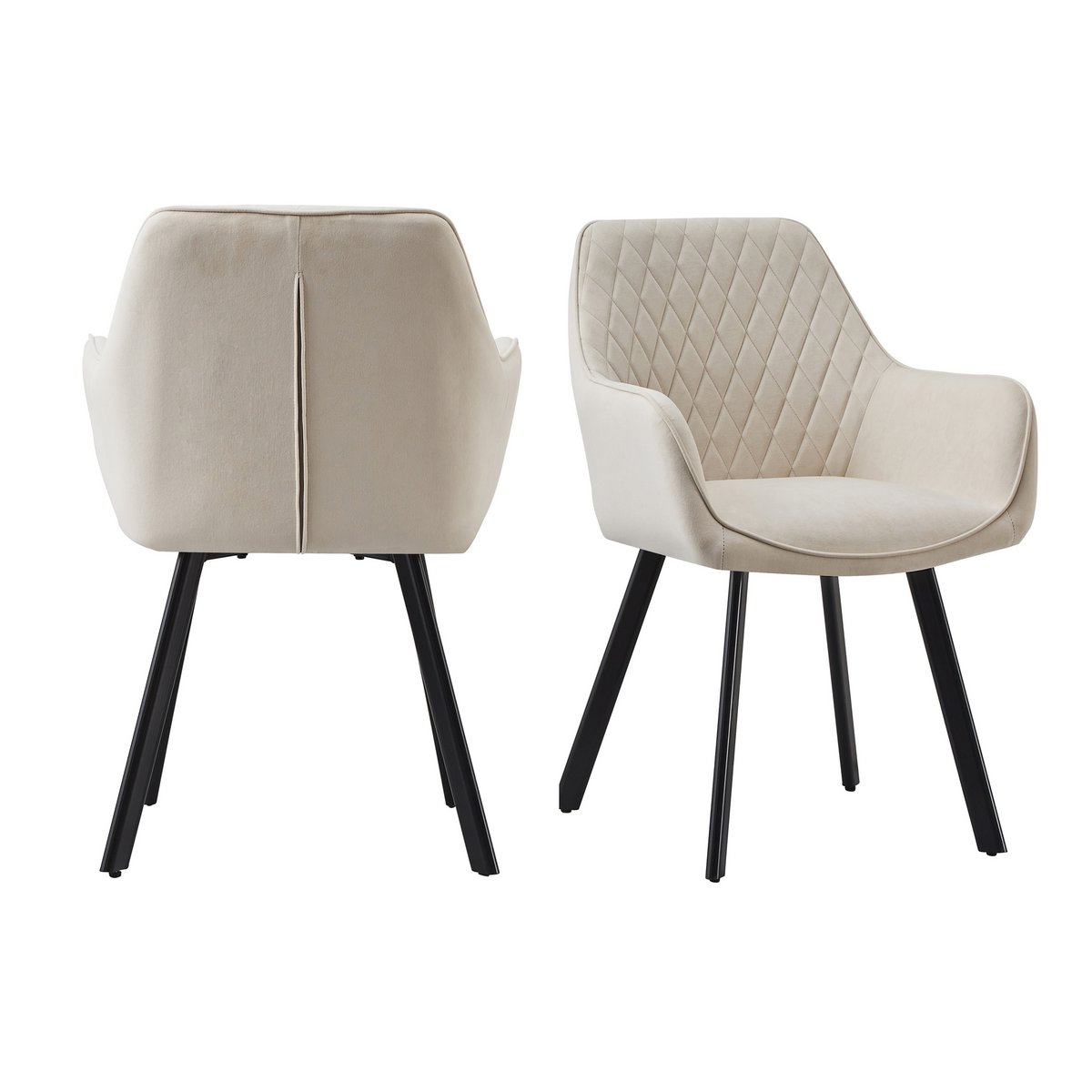 Set of 2 armchairs beige