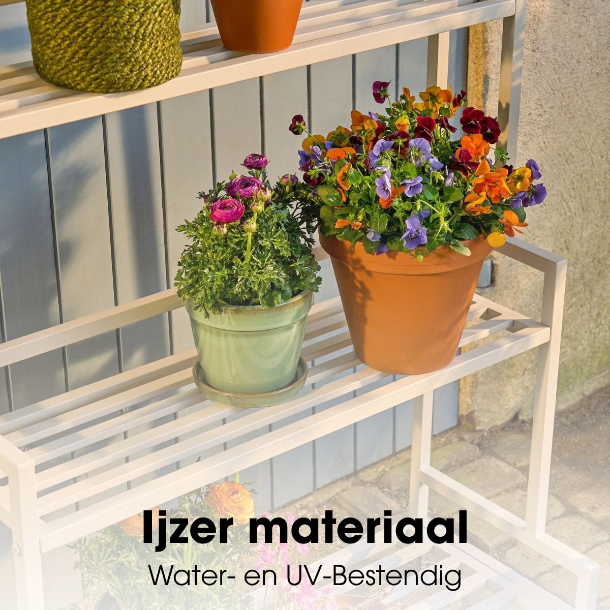 Pflanzenständer draußen Greenrax Offwhite
