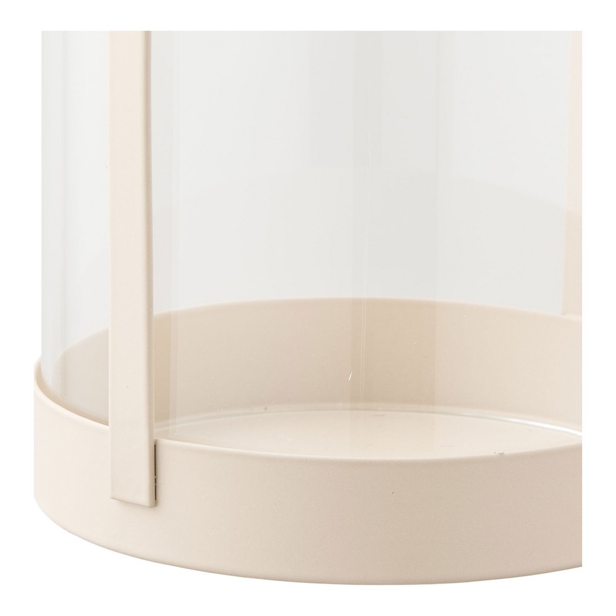 Kerzenhalter Hurricane, Glas/Metall, beige, 2er-Set