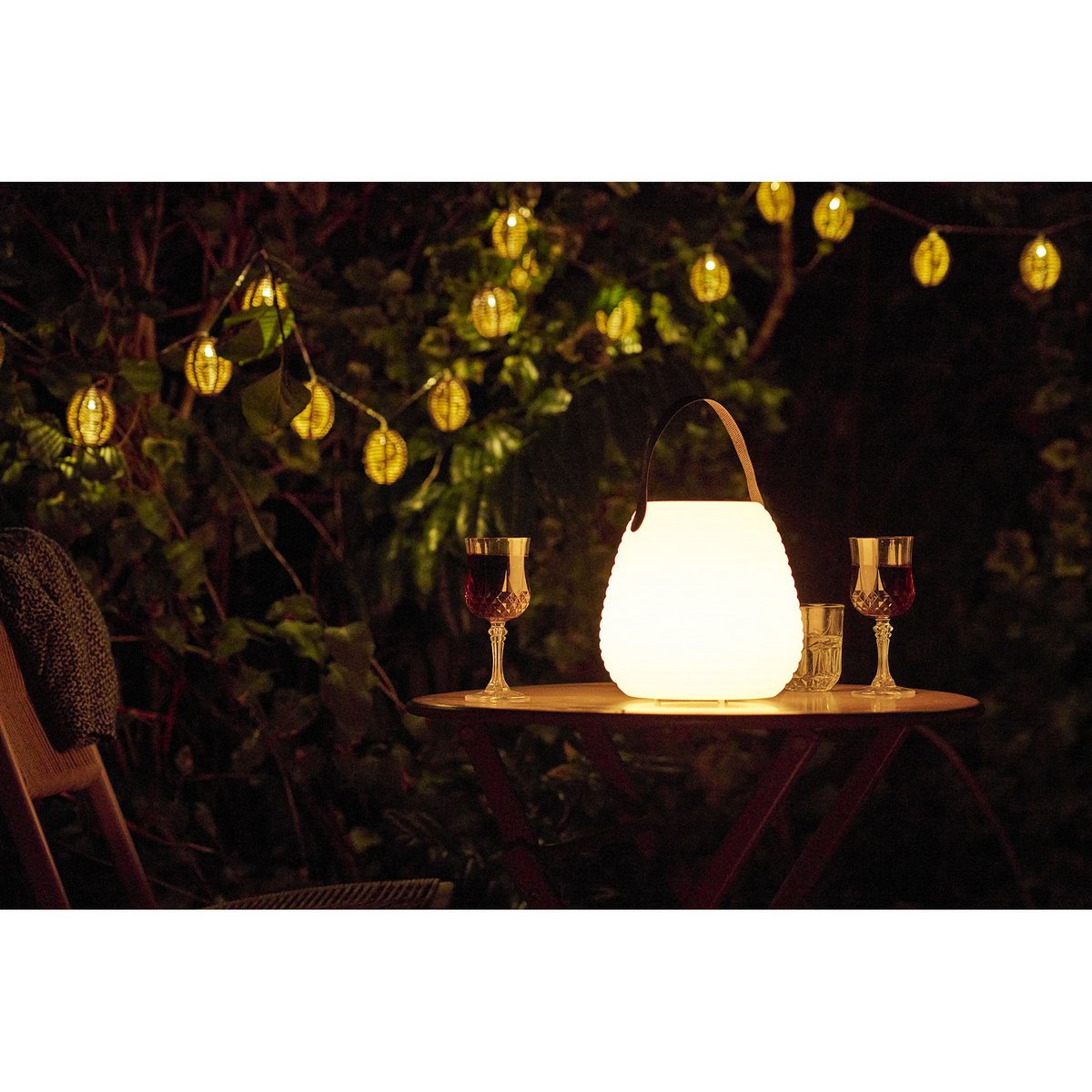 Derry LED-Lampe, wiederaufladbar, weiß, ø21 cm