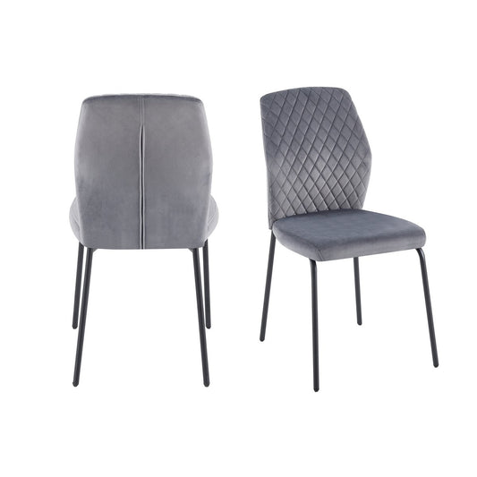 Chair set of 2 gray