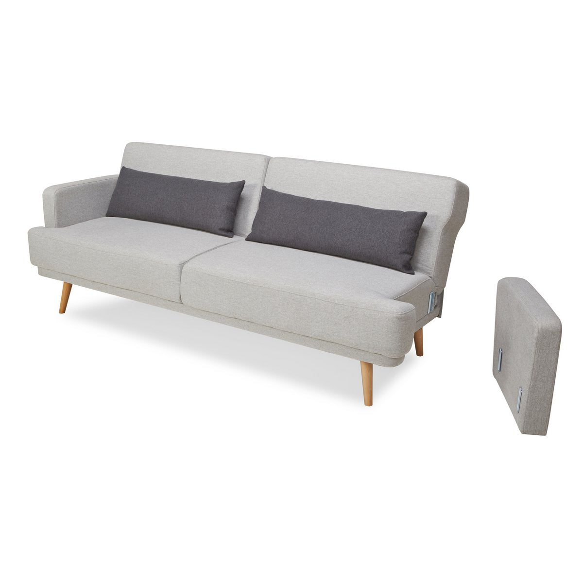 3-Sitzer Sofa Webstoff Grau