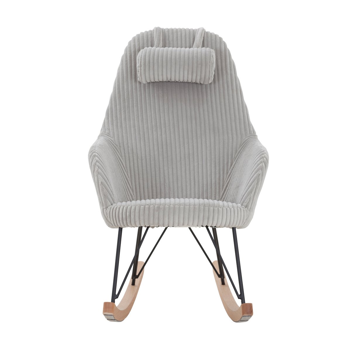 Rocking chair Gray textured fabric