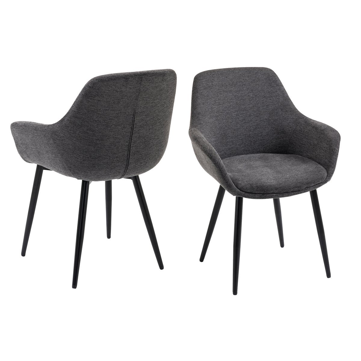 Set of 2 armchairs anthracite