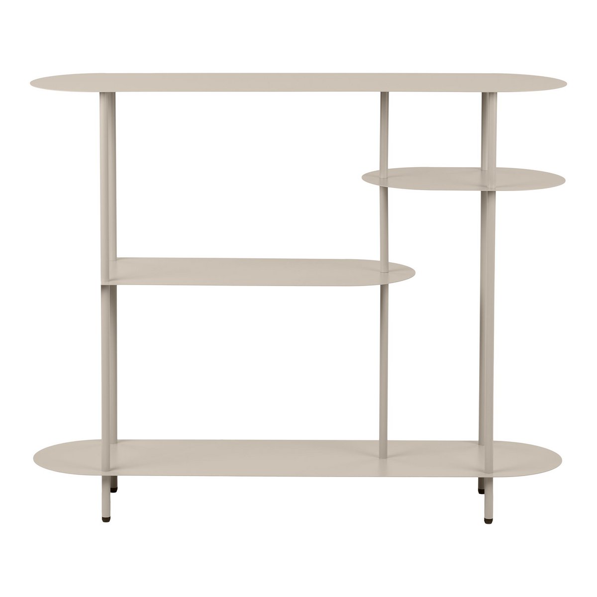 Rieti Regal, 4 Regale, Metall, Sand, 31x118x97 cm