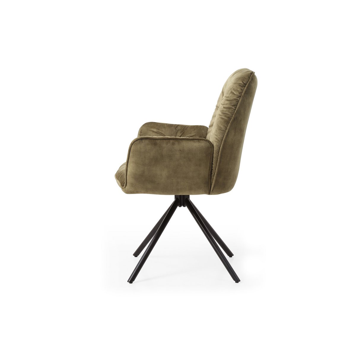 Armchair with 360° rotation function, green