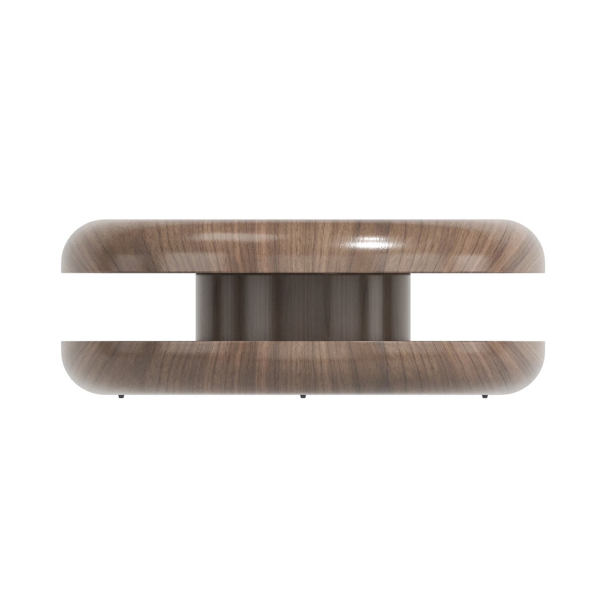 Coffee table Ø 90 cm rotatable walnut